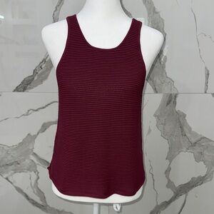 Aritzia Babaton Deep Burgundy Red Knit Tank Top Size S